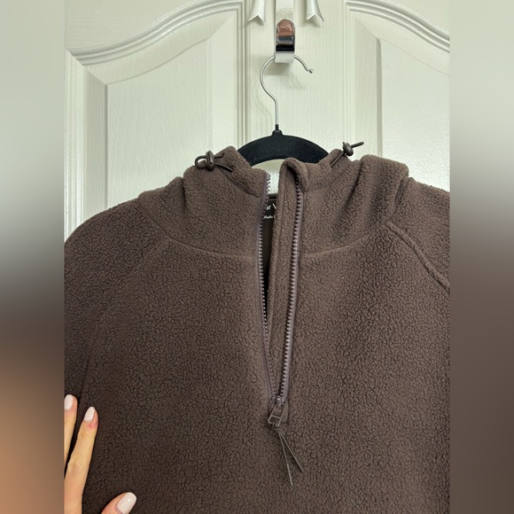 Outdoor Voices Brown Primo Fleece 1/4 Zip Hoodie - Picture 9 of 14